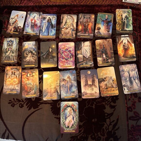 Wizards Tarot Cards ~ 78 Cards by Barbara Moore Illustrated by Meike Janssens - Picture 6 of 11